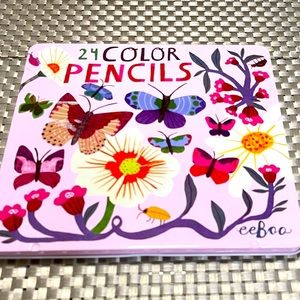ewBoo Butterflies & Flowers Colored Pencils